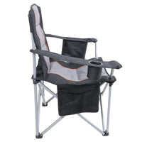 HKM-602003 Portable Folding Armchair for Outdoor Activities, Padded for Comfort During Camping, Fishing, and Beach Use
