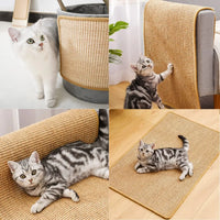 HKM-324691 Natural Sisal Cat Scratching Mat for Cats - Durable Paw Scratch Surface
