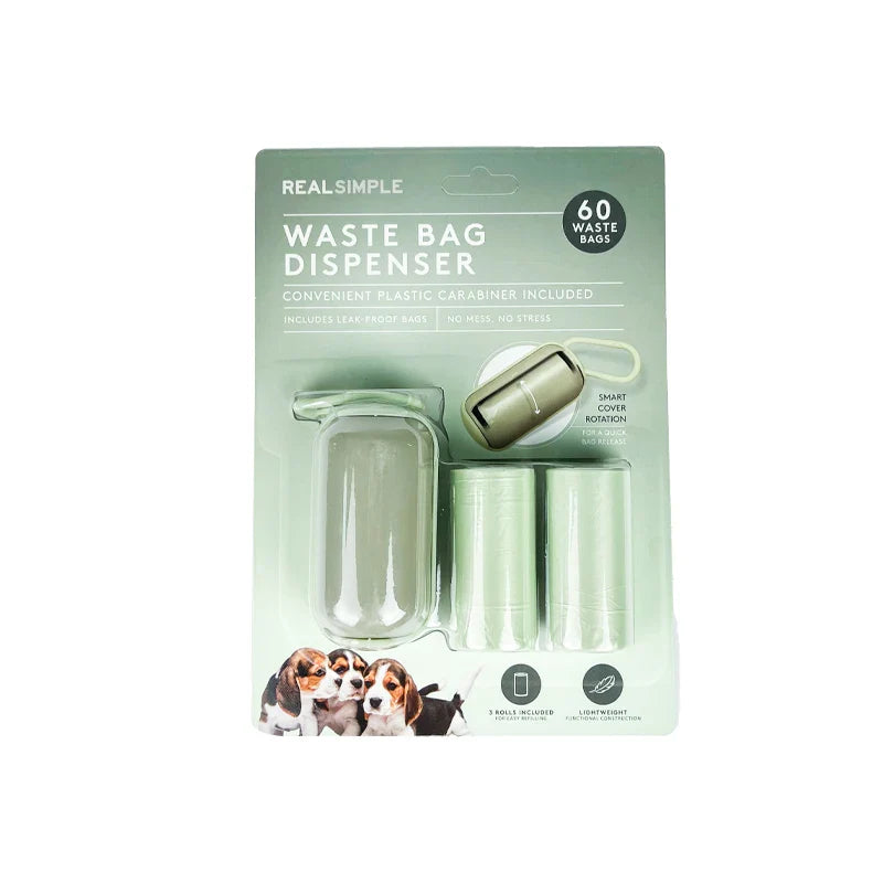 HKM-584531 Biodegradable Dog Poop Waste Bags with Holder Dispenser in Assorted Colors