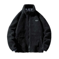 HKM-996883 Jacket for Men Winter Sporty Puffer Style Thickened Cotton Lamb Trend Granular Velvet Stand Collar Coats Jacket Custom