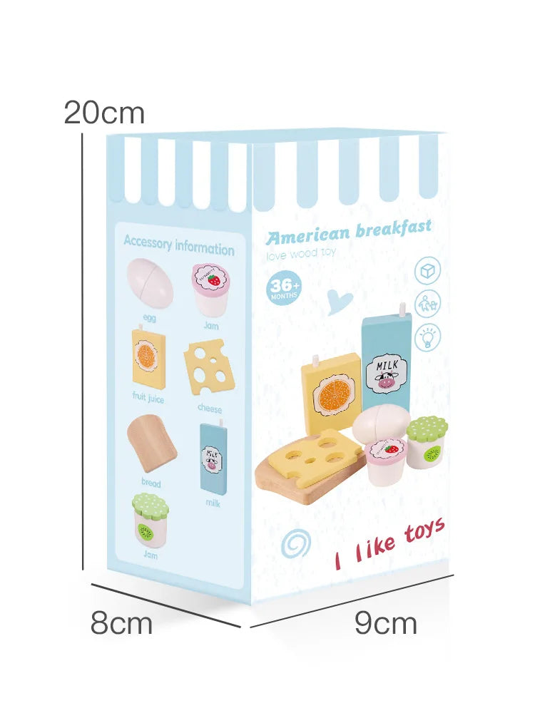 KTX-259091 Wooden Fruit and Vegetable Pretend Play Food Set for Kids Kitchen Role-Play