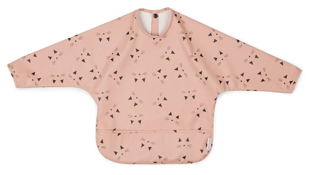 HKM-851155 BSCI Factory OEM Full Sleeved Recycled Waterproof PU Baby Bib