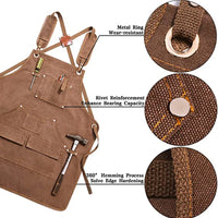 Modern Simple Thick Canvas Apron Custom logo Woodworking Electrician Gardening Work Clothes Tool Apron