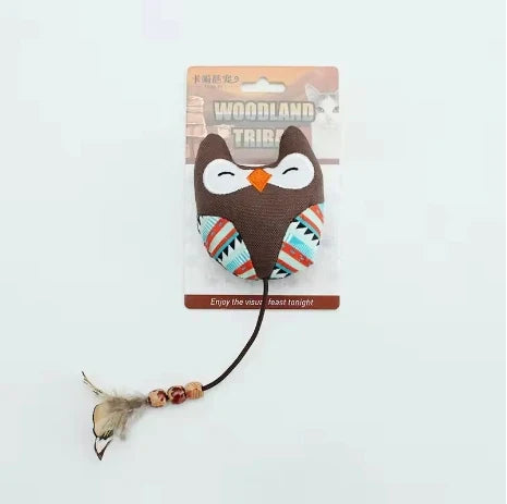 HKM-603795 Interactive Plush Cat Toys – Cute Animal Designs Including Lions and Foxes, Bite Resistant and Self-Play Features
