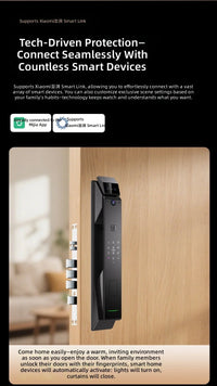 HKM-8791379 smart lock smart-home link scene with door mount view