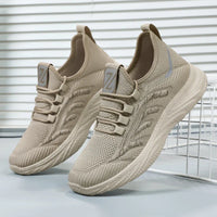 HKM-590163 B-5103Men's Elastic Breathable Mesh Fly Knit Shoes China Anti Odor Sneaker Manufacturer