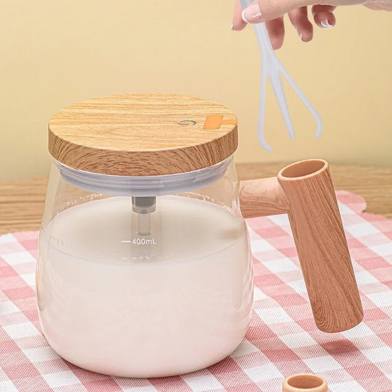 KTX-662483 Automatic Self-Stirring Magnetic Mug with High Borosilicate Glass and USB Rechargeable Function for Effortless Mixing