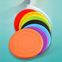 HKM-306579 Interactive Silicone Dog Treat Dispenser Frisbee in Cartoon Style