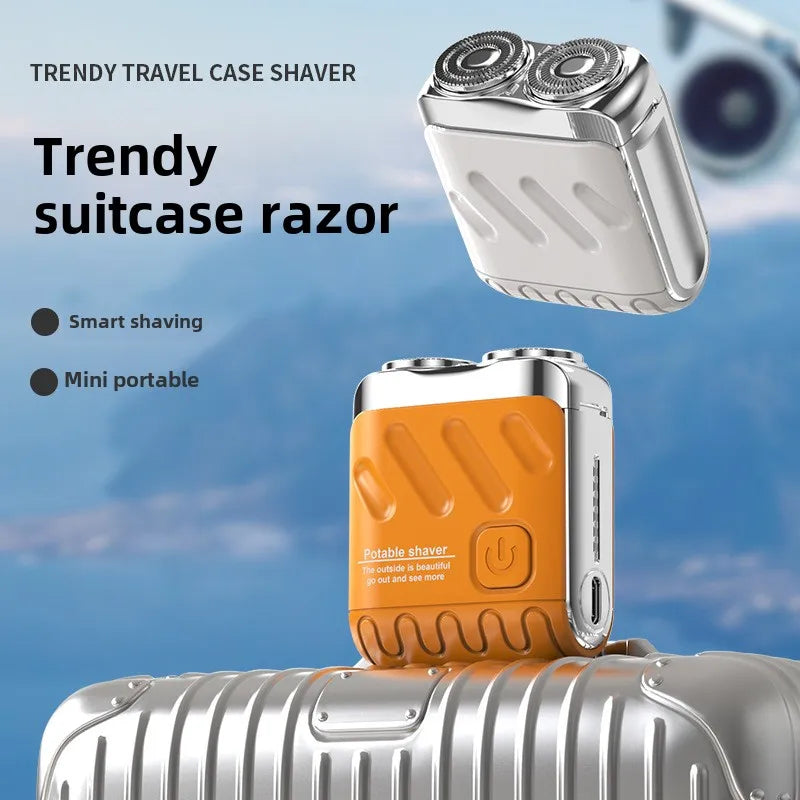 HKM-881555 Portable Mini Electric Beard Razor with Twin Blade for Face Use, USB Rechargeable