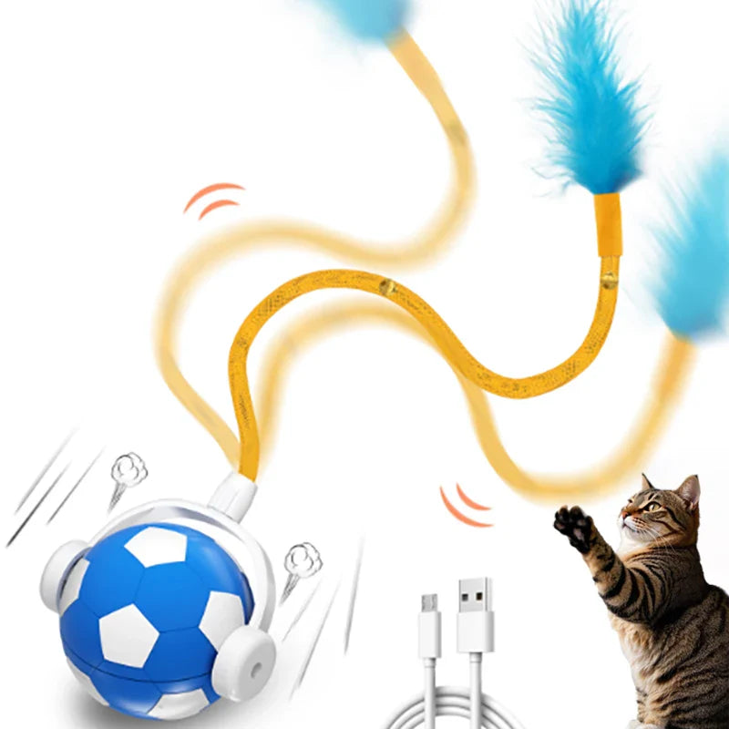 HKM-325843 Automatic Interactive Cat Toy Ball with Fast Rolling and Chirping for Indoor Play