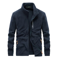 HKM-898579 Men's Jacket Sets Thickened Fleece Coat Brushed Cardigan Sports Outdoor Windproof and Warm Biker Jacket Plus Size Men's Jackets