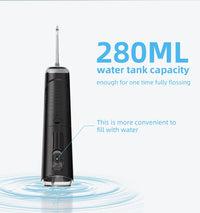 HKM-011475 Waterproof IPX7 Oral Irrigator with 5 Modes, Rechargeable Dental Jet Flosser, 280ml Water Tank Capacity
