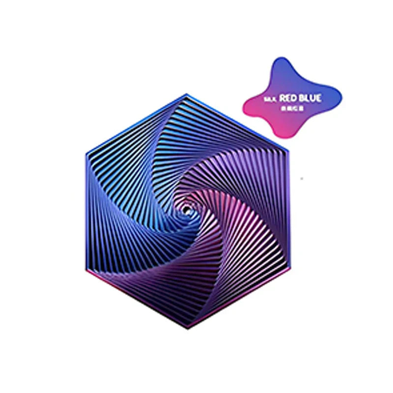 KTX-080275 3D Printed Fractal Hexagon Fidget Spiral Toy for Stress Relief and Anxiety Management