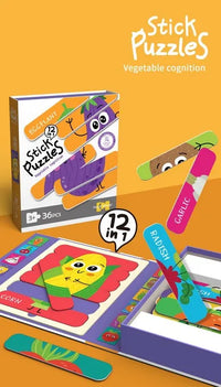 HKM-445715 36PCS Baby Matching Card Puzzle Set - Educational Cartoon Animal Jigsaw Toys for Kids