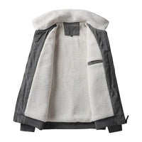 HKM-160723 Mens Winter Iacket Coat Striped Velvet Cotton With Thickened Lamb Cashmere Plus Size Men's Jackets Men's Coats