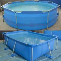 HKM-405395 Above Ground Metal Frame Swimming Pool for Kids and Family Use in Outdoor Gardens