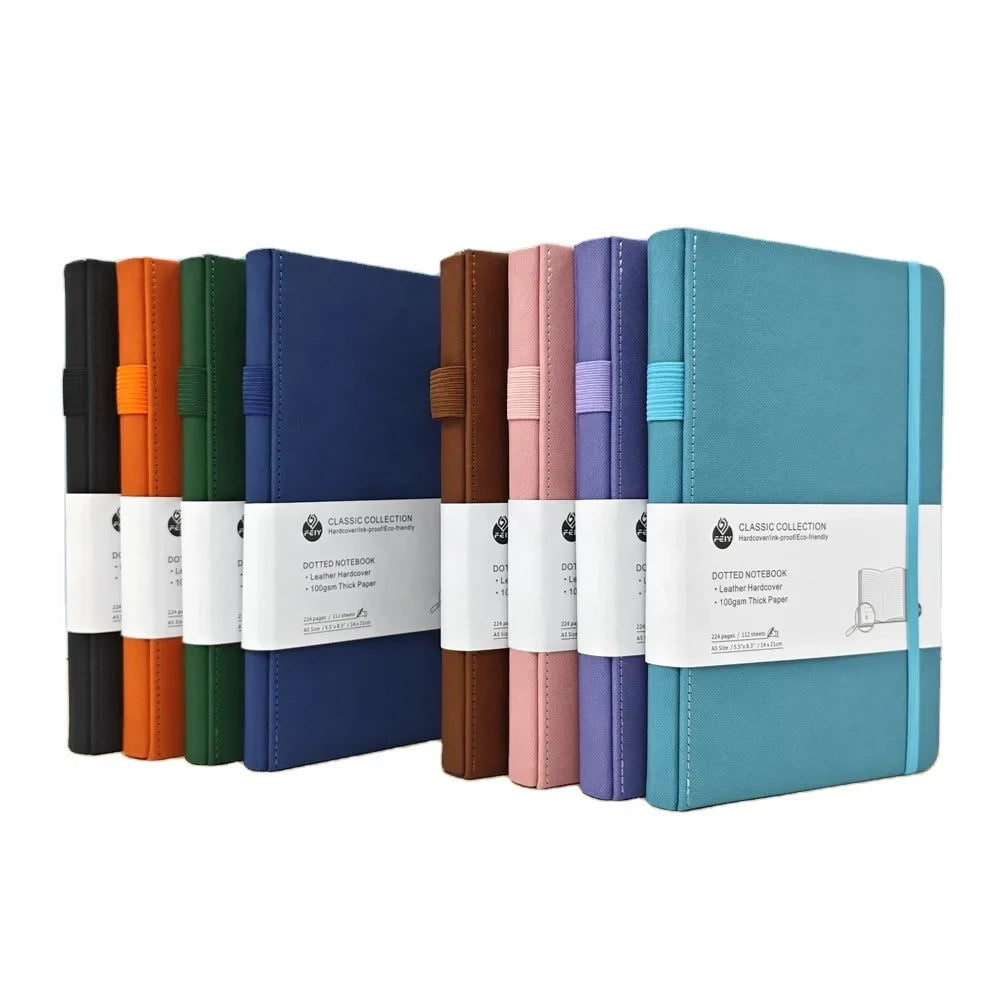 KTX-701715 Personalised A4 Leather Notebook Gift Set for Students