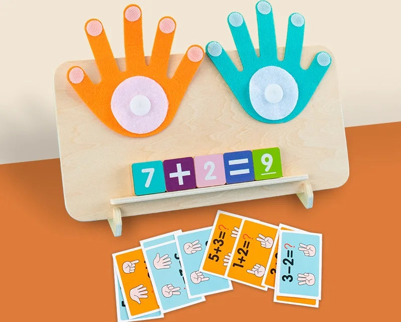 KTX-672403 Montessori Wooden Finger Counting Game for Early Learning Mathematics