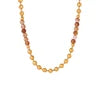 HKM-559699 Wholesale Custom Fine Fashion Jewelry 18K Gold Plated Stainless Steel Mix Natural Stone Beads Beaded Handmade Necklace for Women