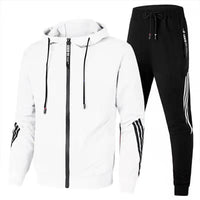 HKM-013843 Men's Coats Customized LOGO Fashion Man Coat Simple Team Sports Suit Hooded Men's Sports Suit Two-piece Set