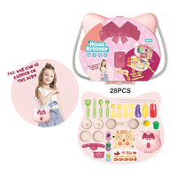 HKM-620755 Educational Plastic Kitchen Playset Backpack for Kids Ages 2-13