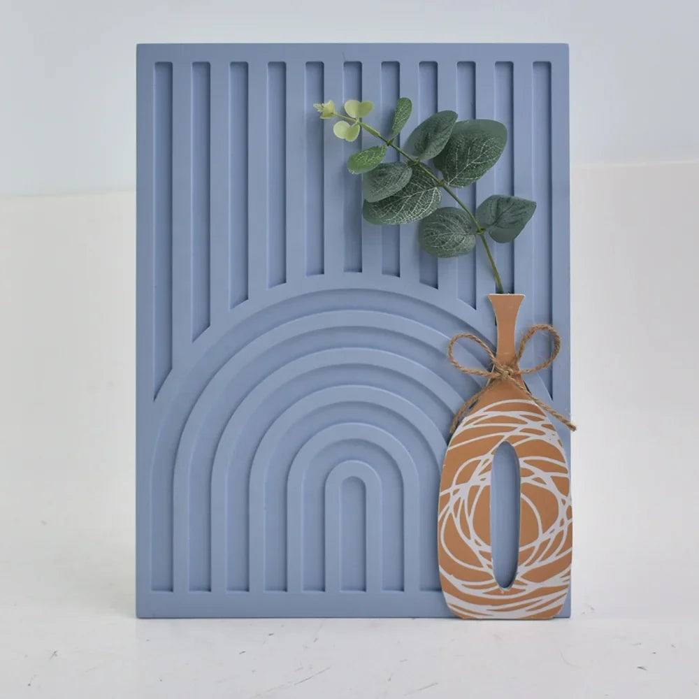 KTX-419603 Natural Wood Rainbow Arch Wall Decoration for Home Decor