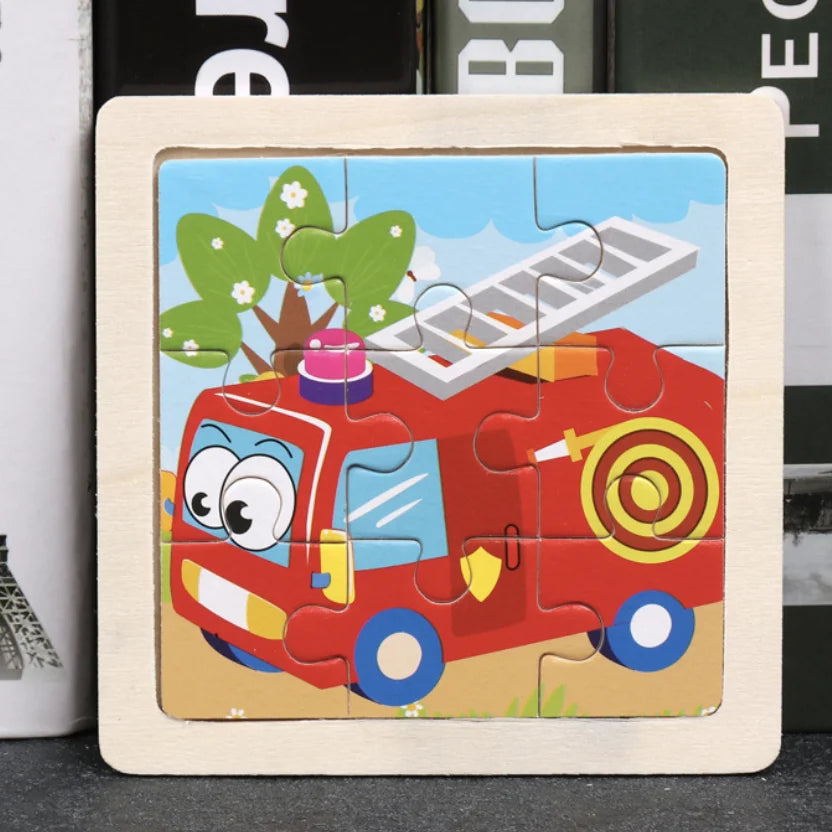 KTX-777619 Wooden Animal Puzzle Toy for Toddlers Age 1-3 - Educational and Interactive Learning Game