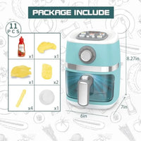 HKM-802707 Kids Kitchen Playset with Air Fryer - Pretend Chef Toy for Girls Age 2 and Up