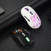 HKM-035283 Lightweight Honeycomb Wireless Gaming Mouse with Adjustable DPI up to 10000 and RGB Lighting for PC