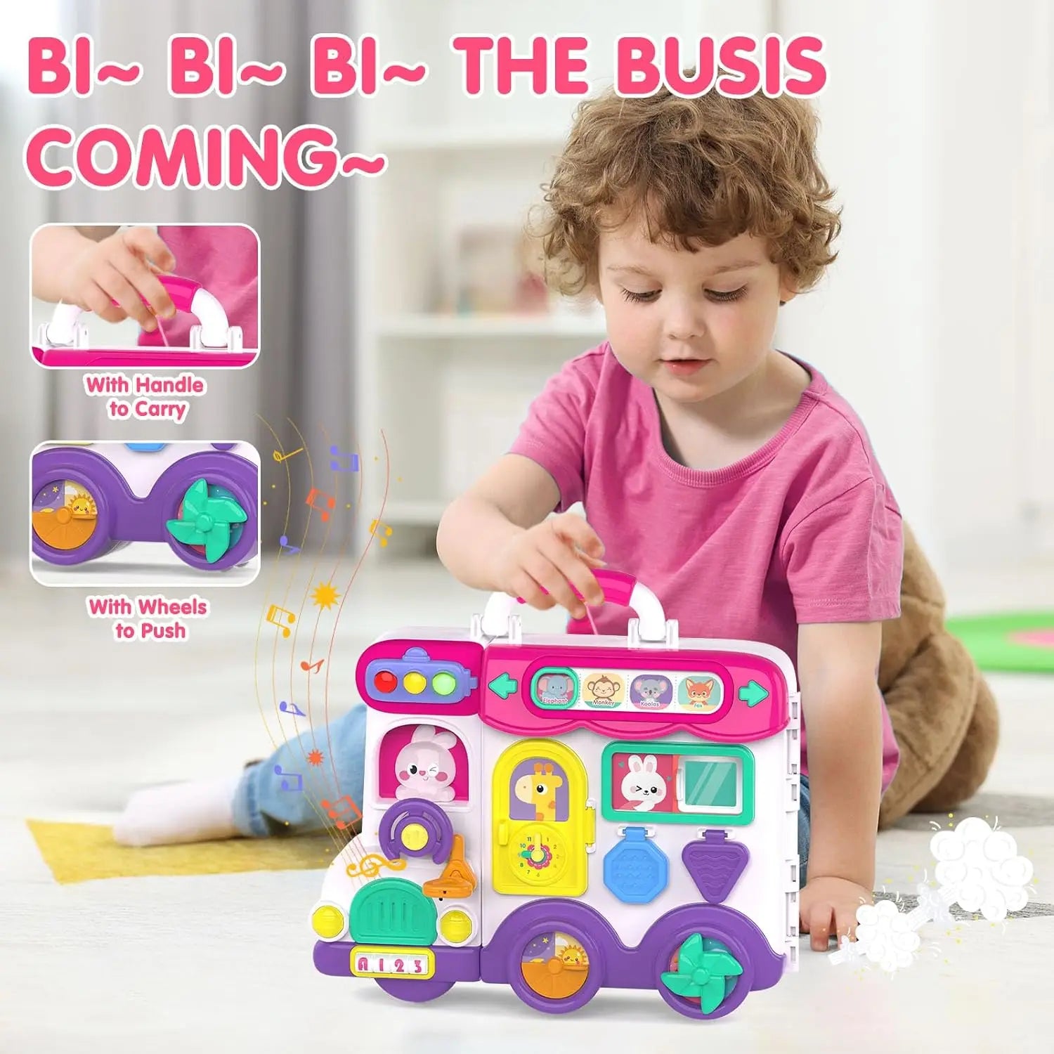 HKM-182419 Montessori Busy Board for Babies and Toddlers - Educational Toy for Early Development