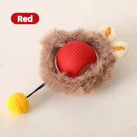 HKM-095315 Interactive Electric Rolling Ball Toy for Cats - Durable Plastic and Silicone Design