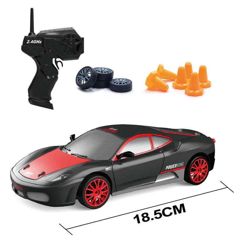 KTX-730195 1/24 Scale RC Electric Drift Racing Car, 4WD Remote Control Simulation Toy for Kids and Adults