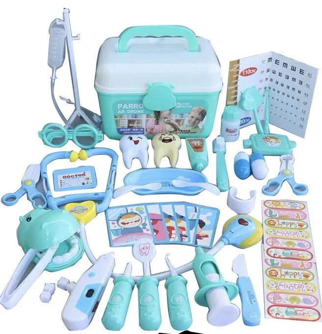 HKM-360915 Educational Doctor Role Play Set for Kids - 38PCS Medical Kit with Plastic Toys
