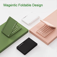 HKM-494035 Wireless Bluetooth Foldable Mini Keyboard - 67 Keys with USB Type-C Interface, Scissor Key Design, Portable and Compact