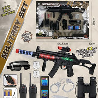 HKM-079507 Police Role Play Accessories Set for Kids - Soft Bullets & Plastic Knife, Ages 5+