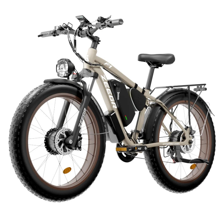 Bluvall F1 Mountain Electric Bikes Electronic Lithium Battery Aluminum Alloy Frame 7-Speed US Warehouse E Bike 26 Inch Fat Bike