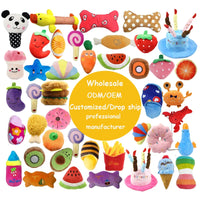 HKM-766483 Custom Plush Dog Chew Toys with Squeaker - Soft and Safe Pet Accessories