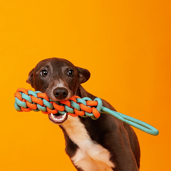 HKM-0000061 Dog Knot Toy for Small and Medium Breeds - Cotton Thread Ice Cream Ball Design