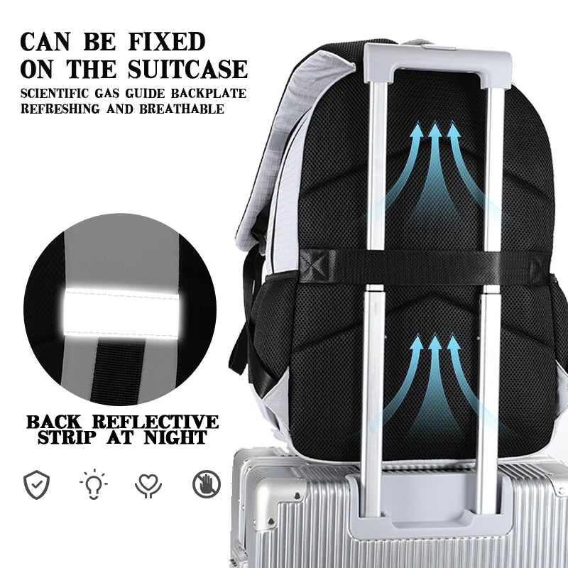 HKM-000019 Women’s 17-Inch College Laptop Backpack for Students with Multiple Compartments