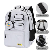 HKM-000019 Women’s 17-Inch College Laptop Backpack for Students with Multiple Compartments
