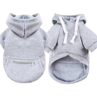 HKM-0000317 Cozy Zipper Pocket Sweater for Dogs & Cats - Warm Polyester Knit in Various Sizes