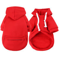 HKM-0000317 Cozy Zipper Pocket Sweater for Dogs & Cats - Warm Polyester Knit in Various Sizes