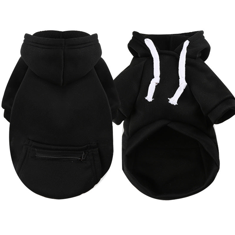 HKM-0000317 Cozy Zipper Pocket Sweater for Dogs & Cats - Warm Polyester Knit in Various Sizes
