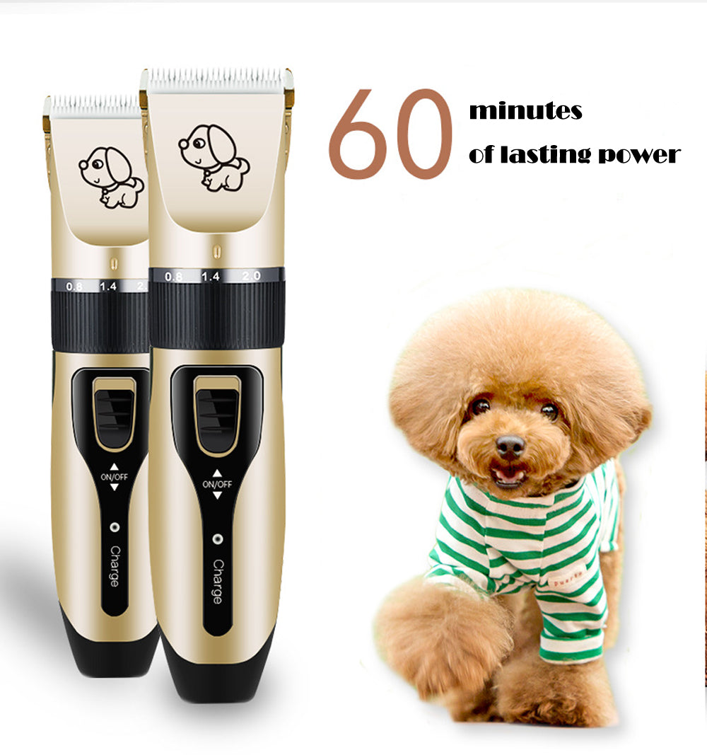 HKM-0000829 Rechargeable Electric Dog Hair Trimmer with Detachable Titanium Ceramic Blade and Quiet Operation