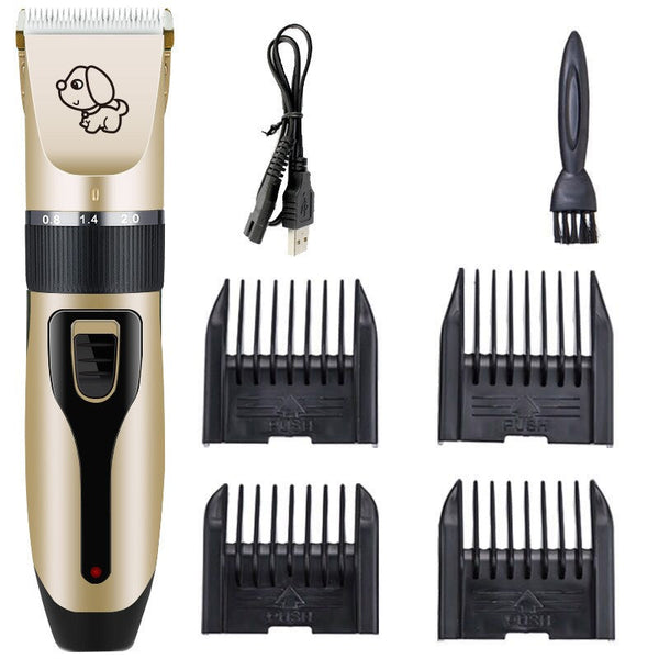 HKM-0000829 Rechargeable Electric Dog Hair Trimmer with Detachable Titanium Ceramic Blade and Quiet Operation