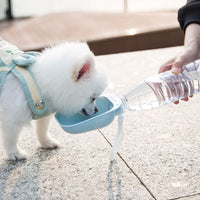 HKM-0001085 Portable Pet Water Bottle with Large Bowl Design and Eco-Friendly Lanyard