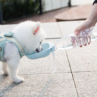 HKM-0001085 Portable Pet Water Bottle with Large Bowl Design and Eco-Friendly Lanyard