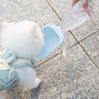 HKM-0001085 Portable Pet Water Bottle with Large Bowl Design and Eco-Friendly Lanyard