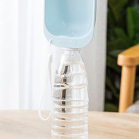 HKM-0001085 Portable Pet Water Bottle with Large Bowl Design and Eco-Friendly Lanyard