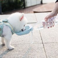 HKM-0001085 Portable Pet Water Bottle with Large Bowl Design and Eco-Friendly Lanyard